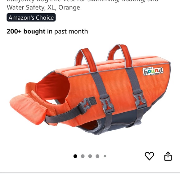 Outward Hound Blue Dog Life Jacket - Picture 2 of 3